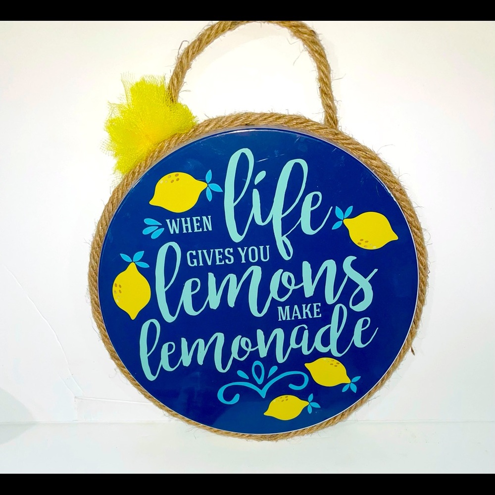 Lemon Farmhouse Sign Hanging Sign